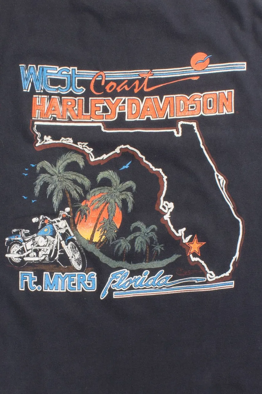 '93 Ft. Myers Double Graphic Harley Davidson T-Shirt