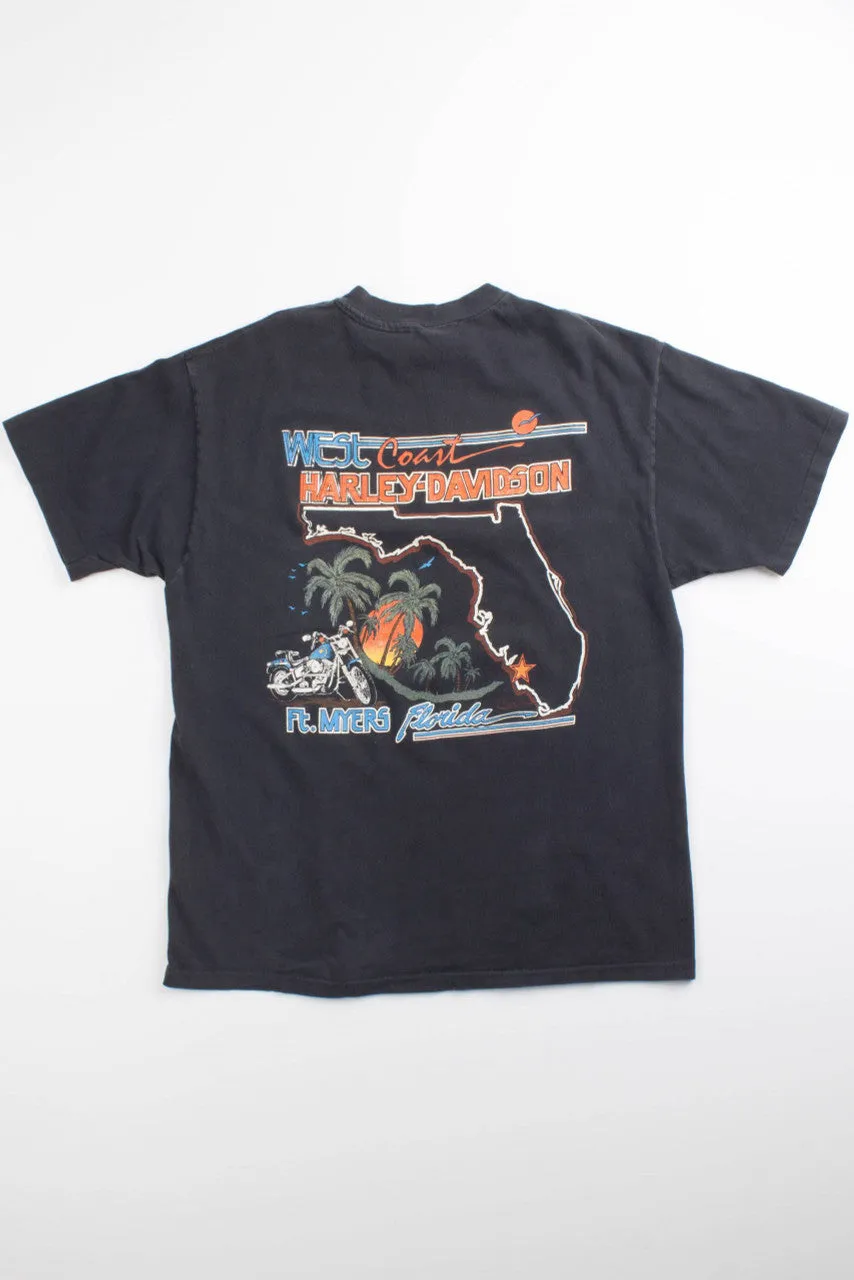 '93 Ft. Myers Double Graphic Harley Davidson T-Shirt