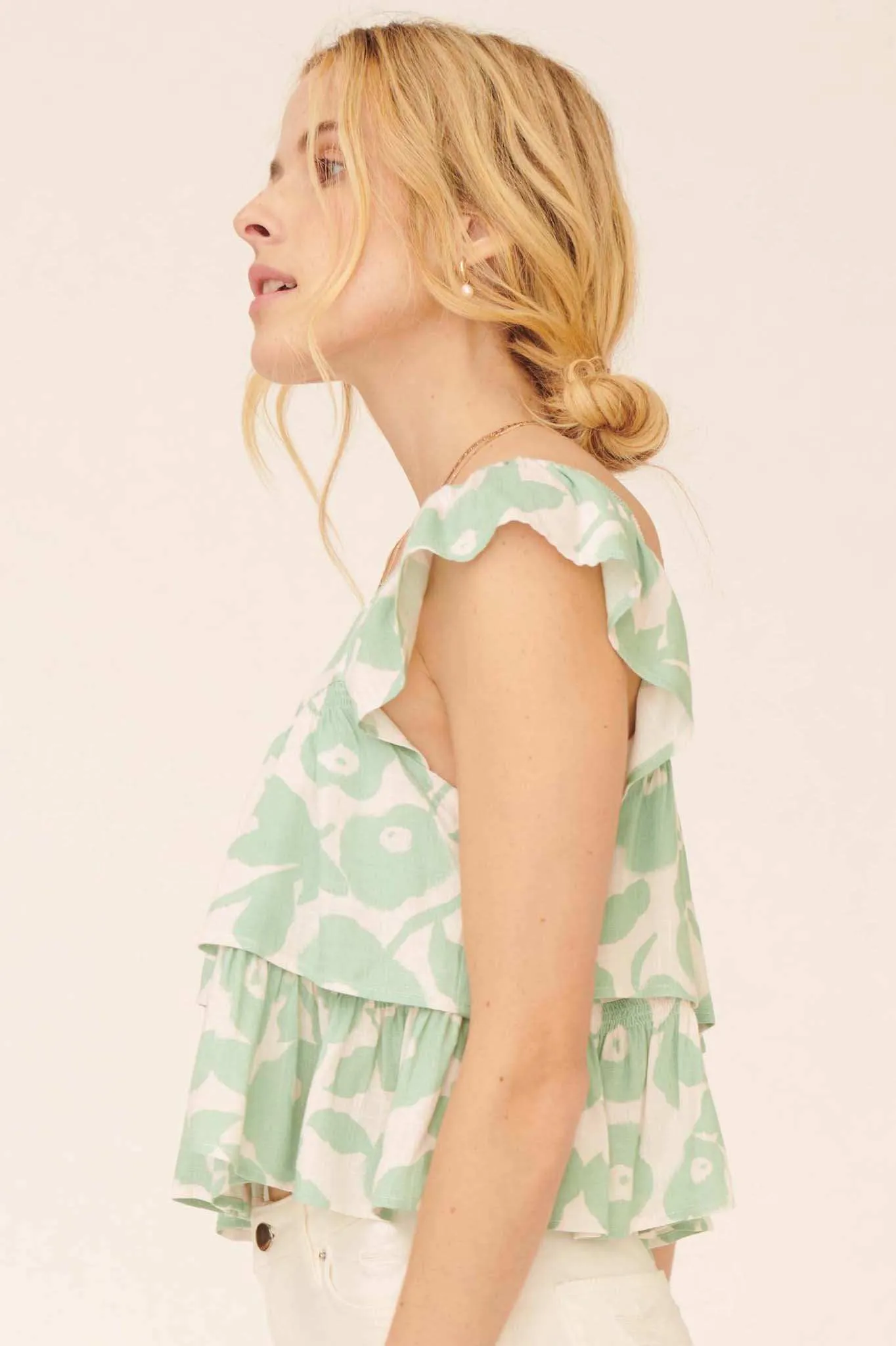 All Grown Up Tiered Floral Babydoll Top