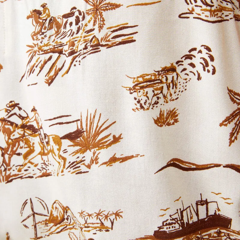 ARIAT WOMENS WESTERN ALOHA TOP (WA TOILE PRINT)