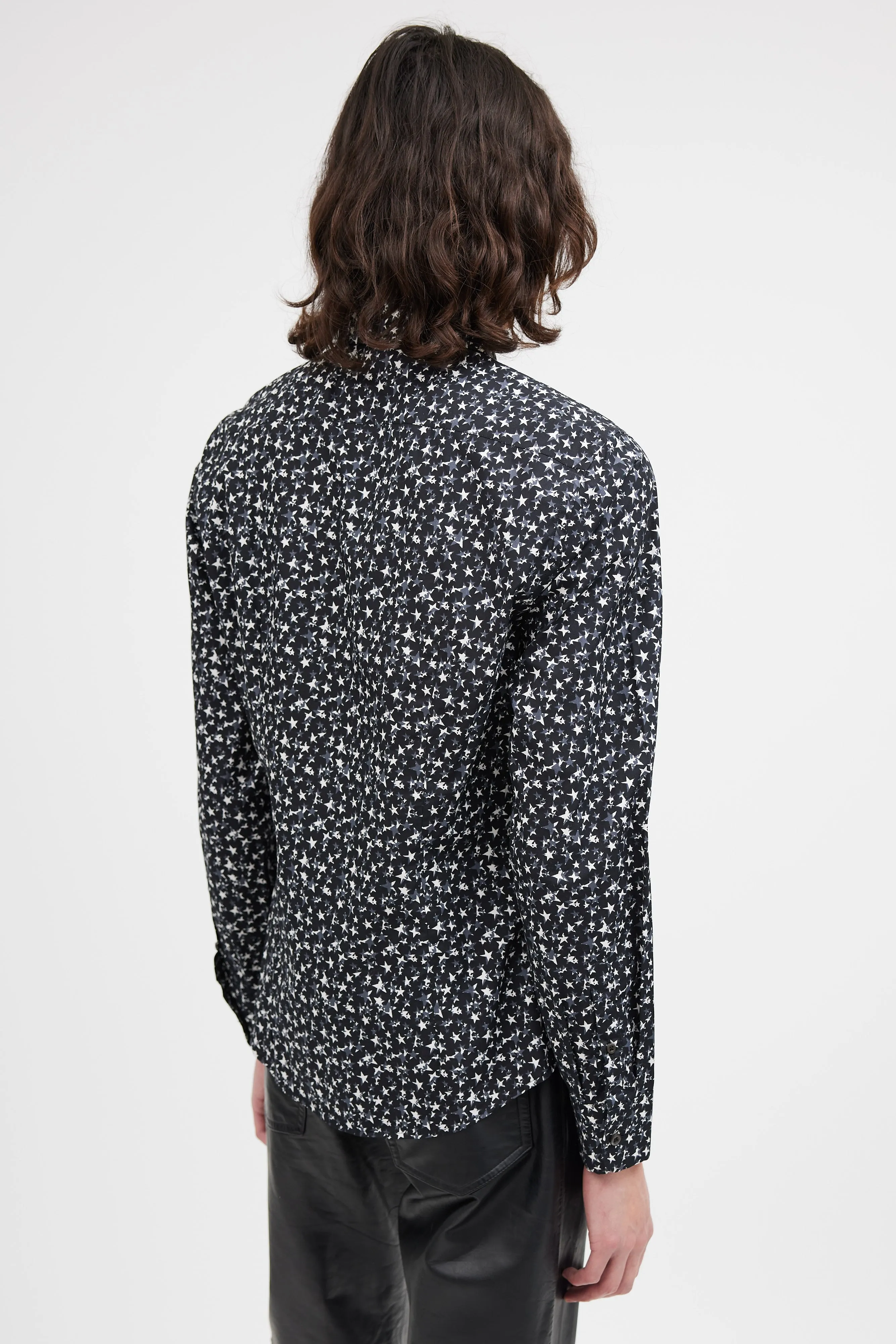 Black & Grey Star Print Shirt