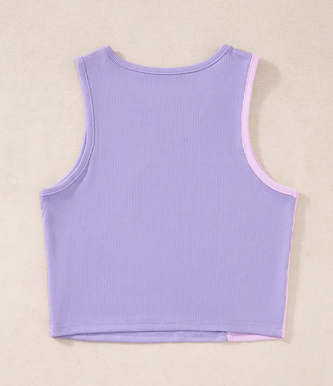 Color Block Ribbed Knit Tank