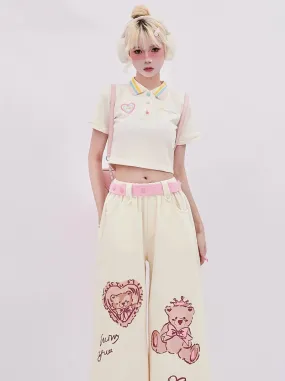 Colorful Tops Pop Polo Short