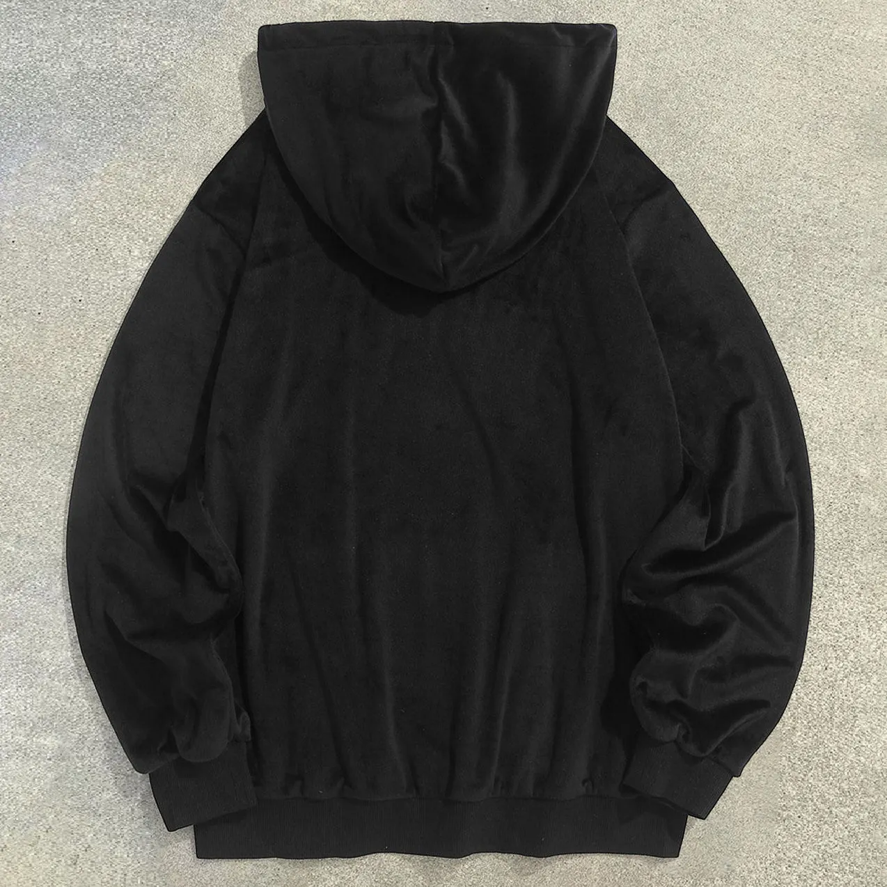 Contrast Statement Gold Velvet Mask Hoodie