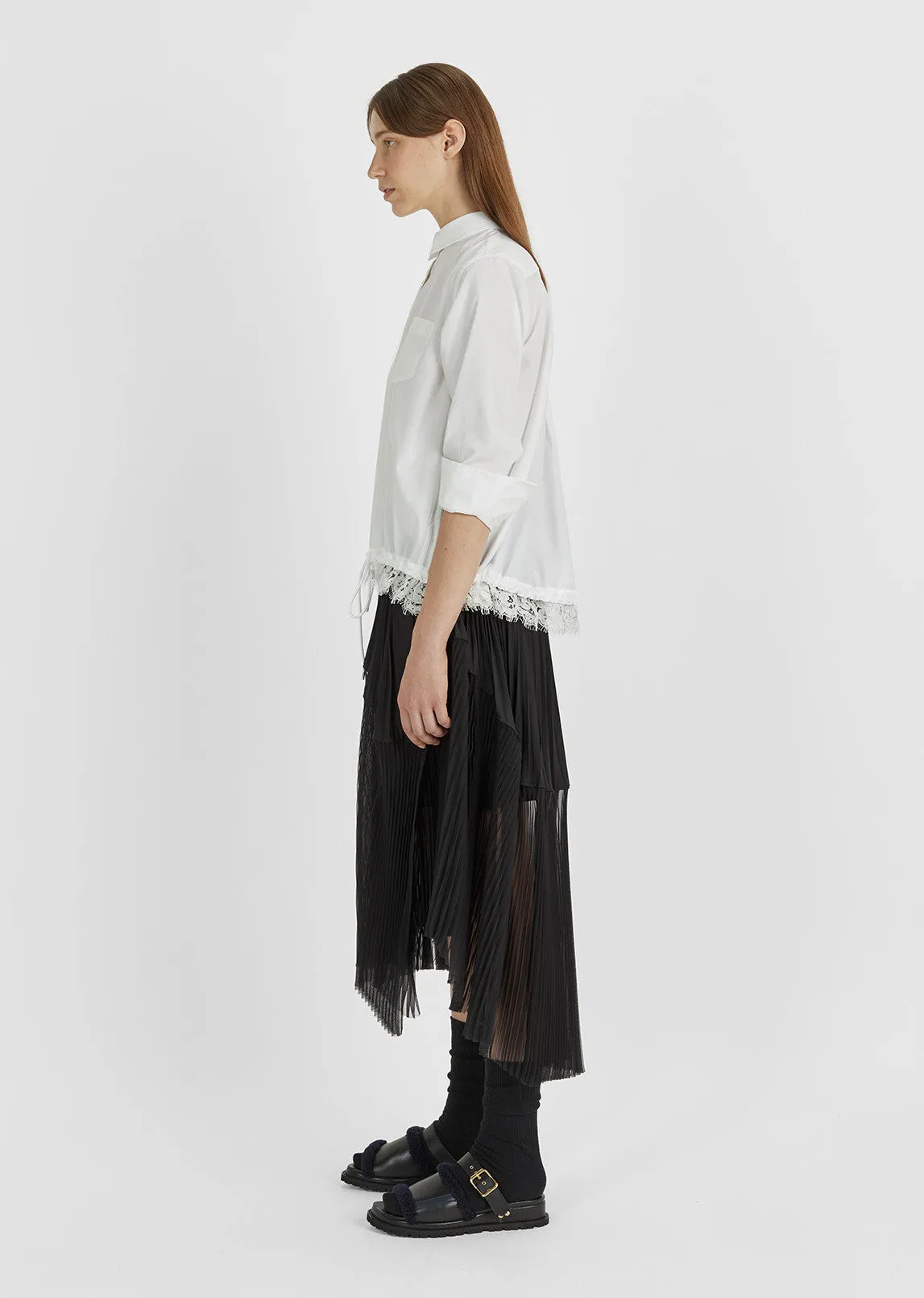 Drawstring Button Down Shirt