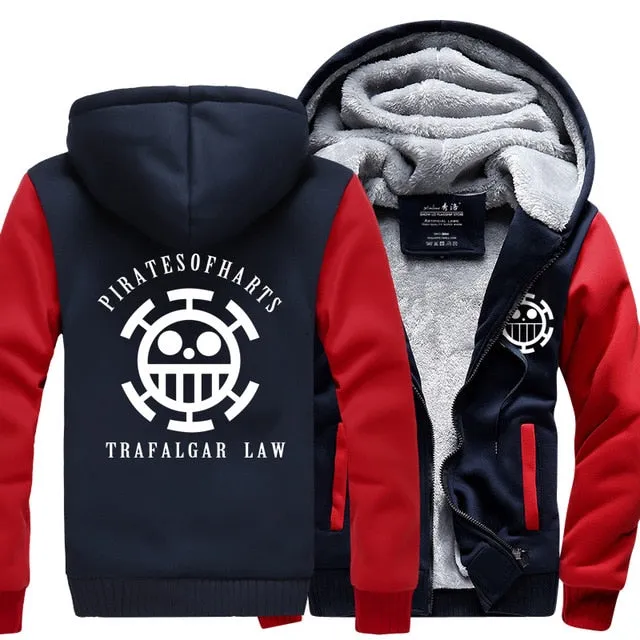 Funny hot sale sweatshirt men hot Anime man's hoodies 2019 winter thicken fleece tracksuits hipster streetwear zippter jackets