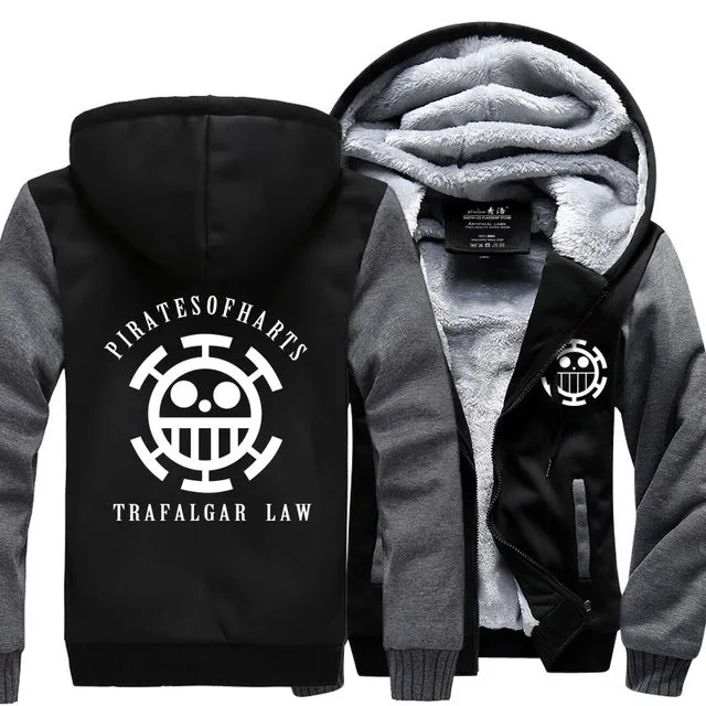 Funny hot sale sweatshirt men hot Anime man's hoodies 2019 winter thicken fleece tracksuits hipster streetwear zippter jackets