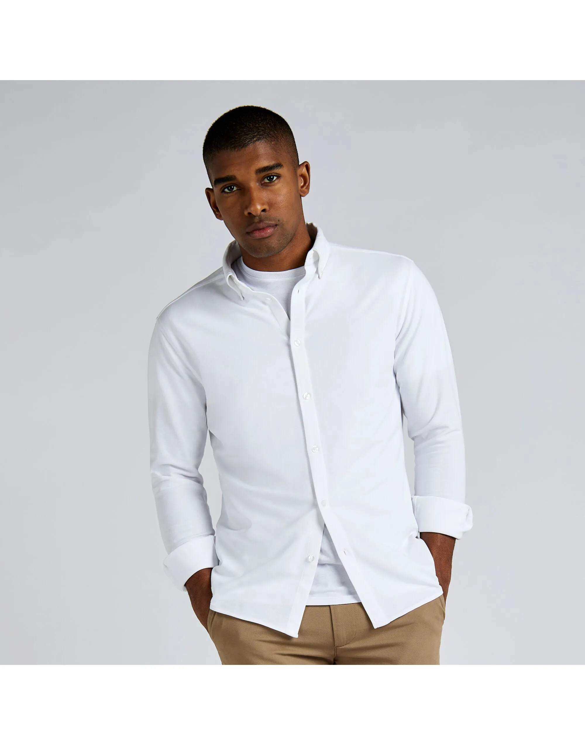 KK143 Kustom Kit Mens LS Superwash Pique Shirt
