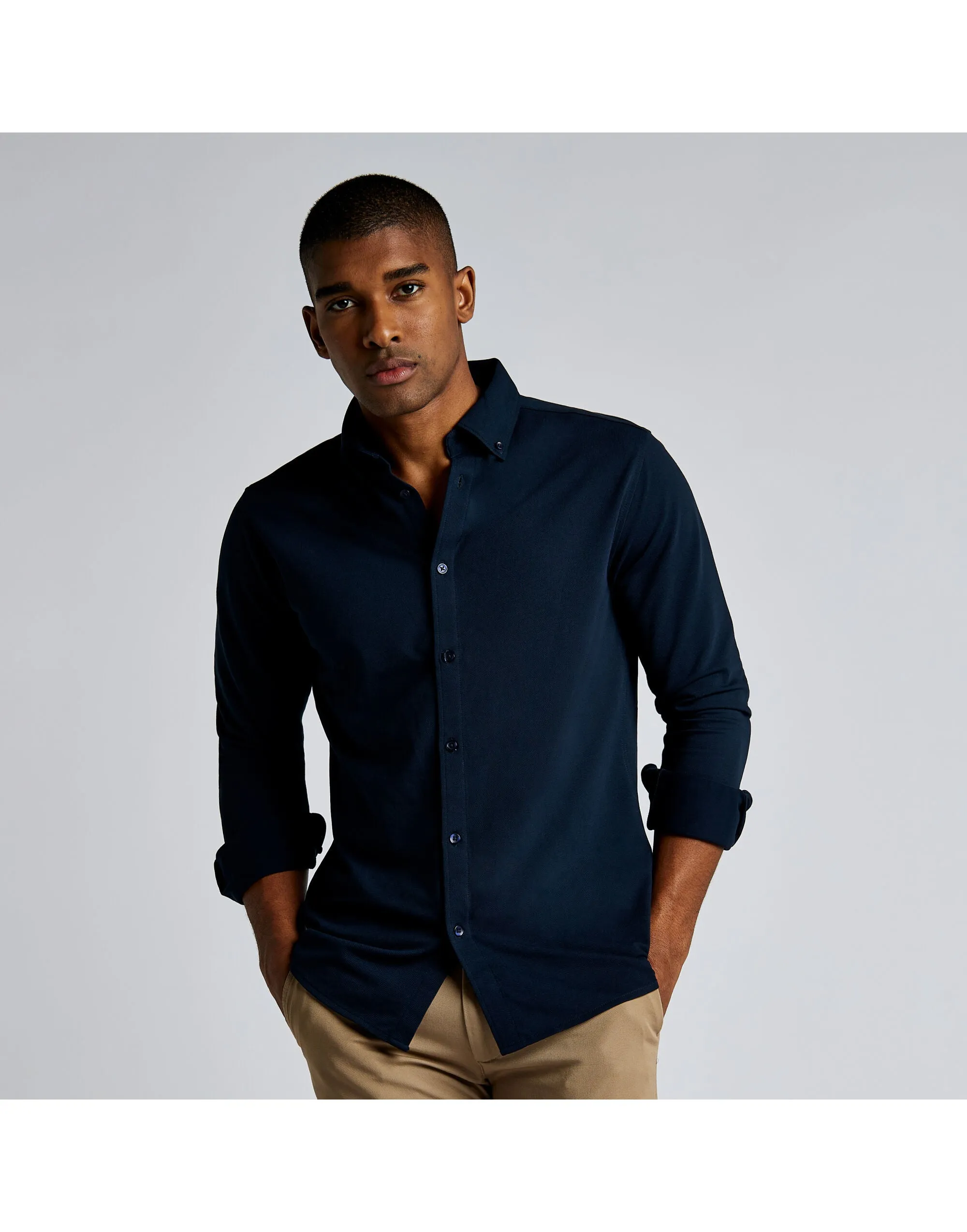 KK143 Kustom Kit Mens LS Superwash Pique Shirt