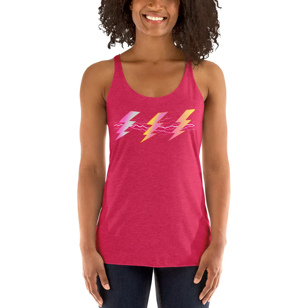 Lightning bolt athletics tank tops for women