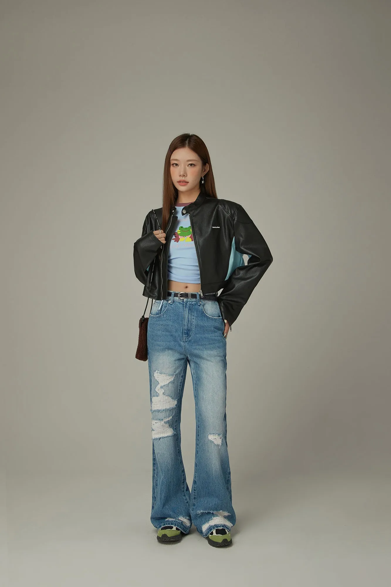 Logo Character Shirring String T-Shirt