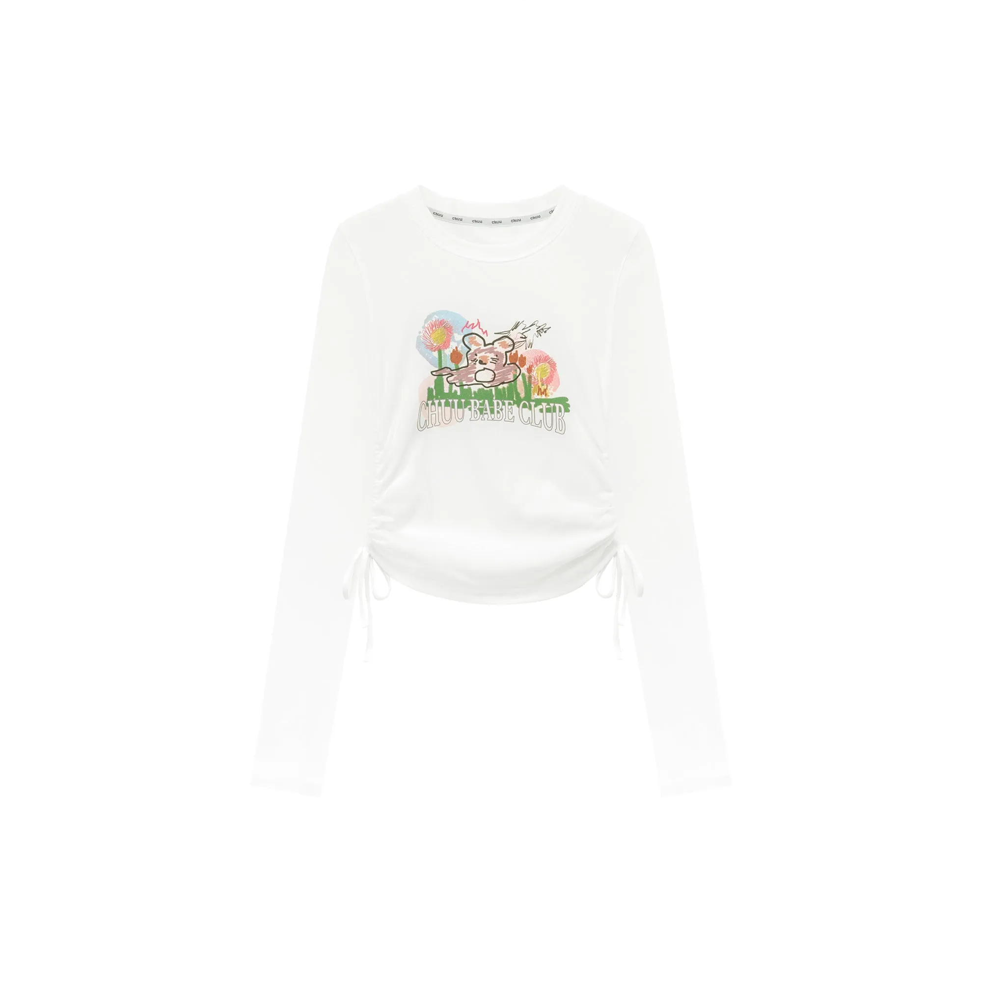 Logo Character Shirring String T-Shirt