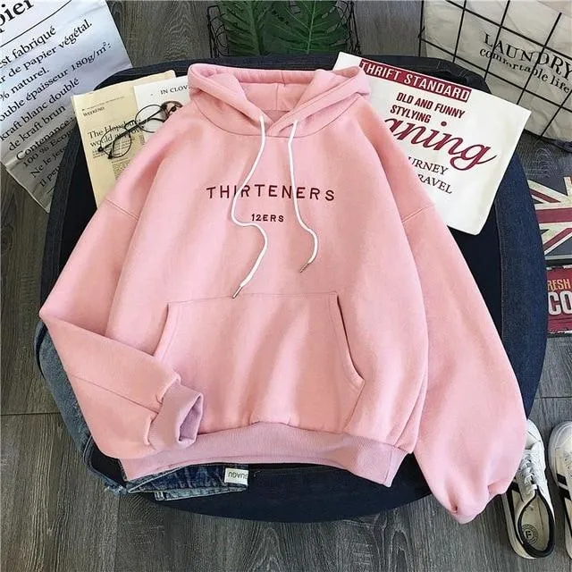 Long Sleeved Print Letter Blackpink Women Hoodies Sweatshirt