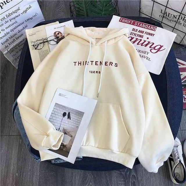 Long Sleeved Print Letter Blackpink Women Hoodies Sweatshirt