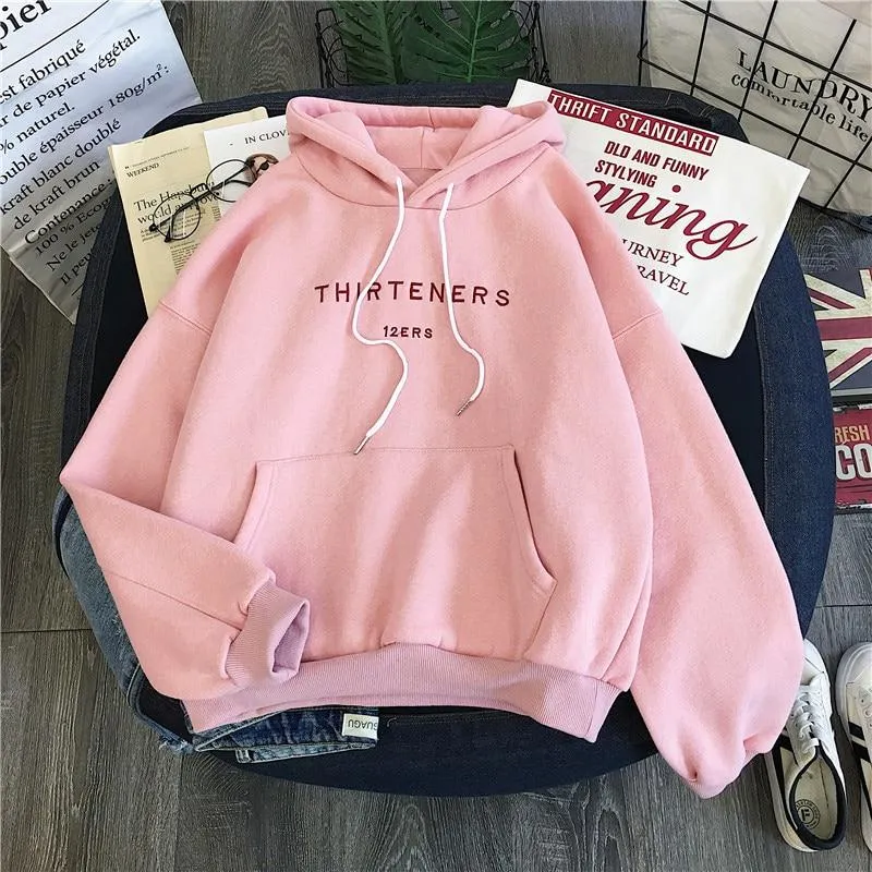 Long Sleeved Print Letter Blackpink Women Hoodies Sweatshirt
