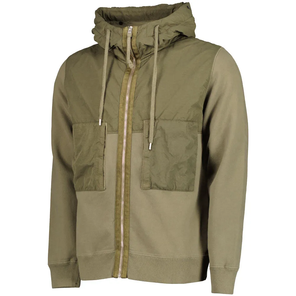 Mixed Goggle Hooded Zip Sweatshirt