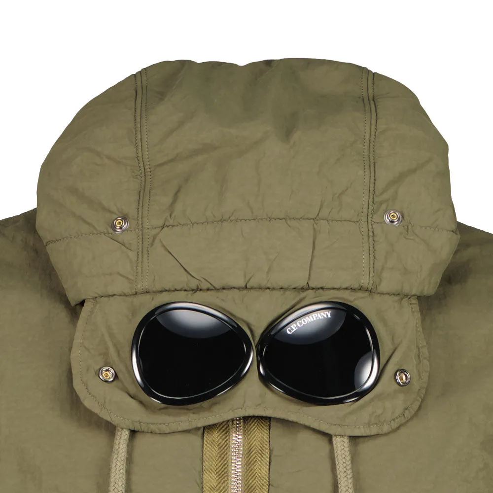 Mixed Goggle Hooded Zip Sweatshirt