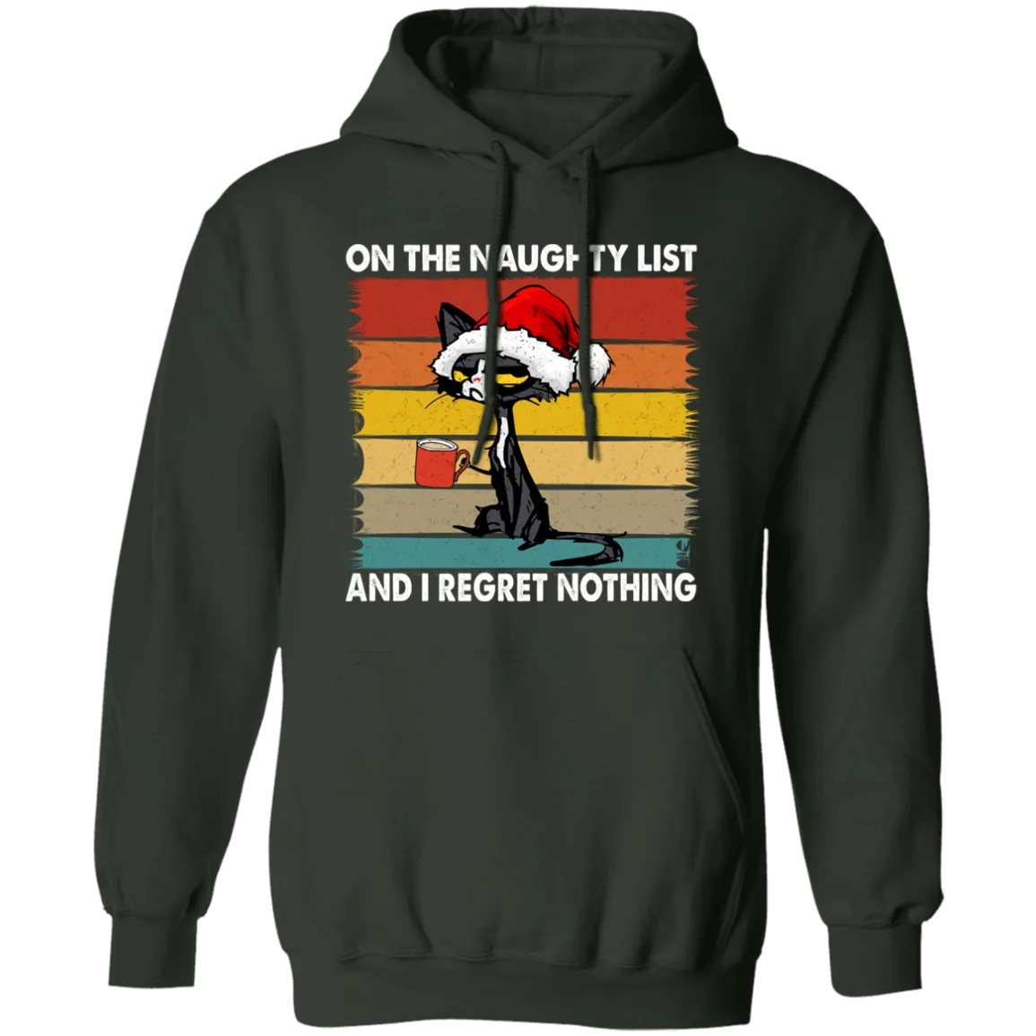 On The Naughty  List |  Pullover Hoodie | Funny Christmas Hoodie
