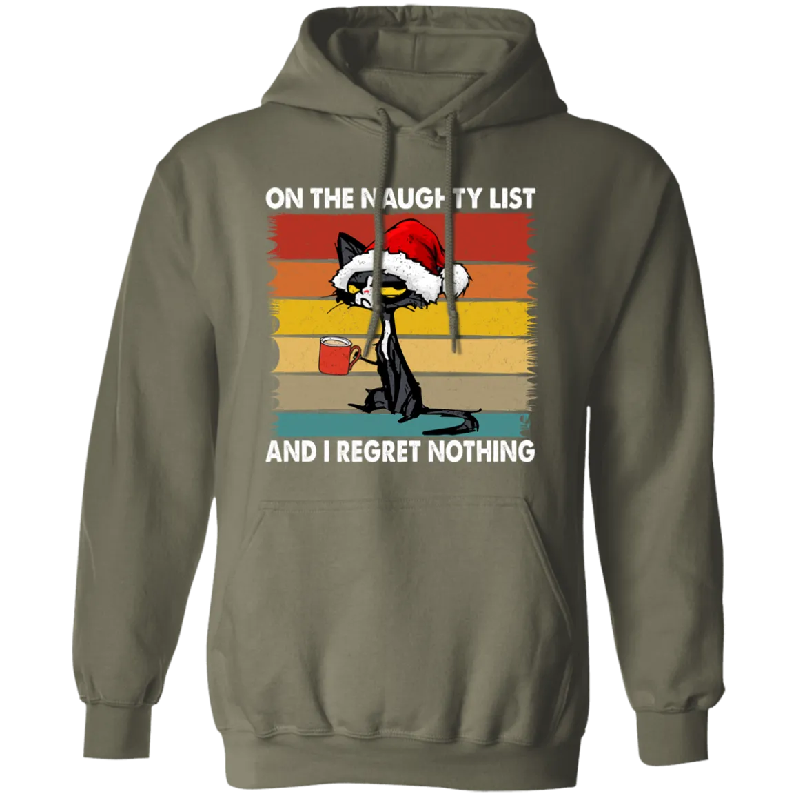 On The Naughty  List |  Pullover Hoodie | Funny Christmas Hoodie