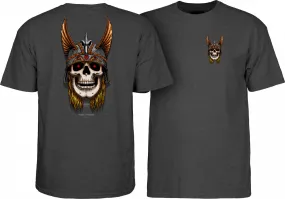 Powell Peralta Andy Anderson Skull T-shirt - Charcoal Heather