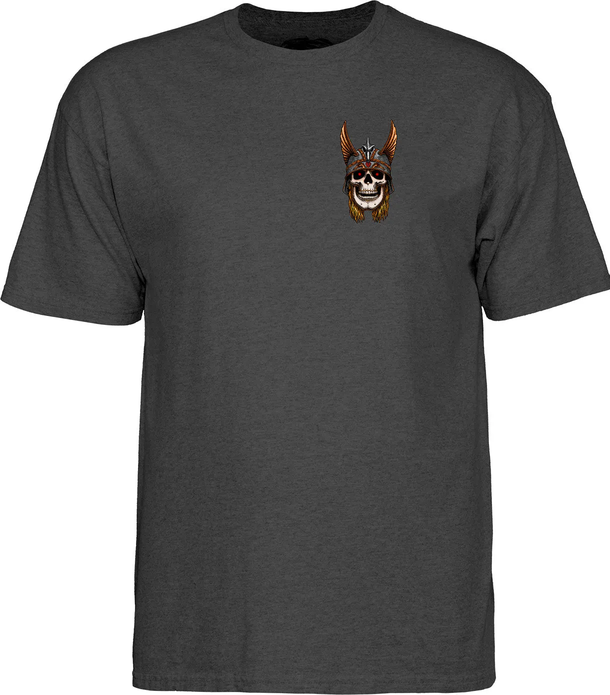 Powell Peralta Andy Anderson Skull T-shirt - Charcoal Heather
