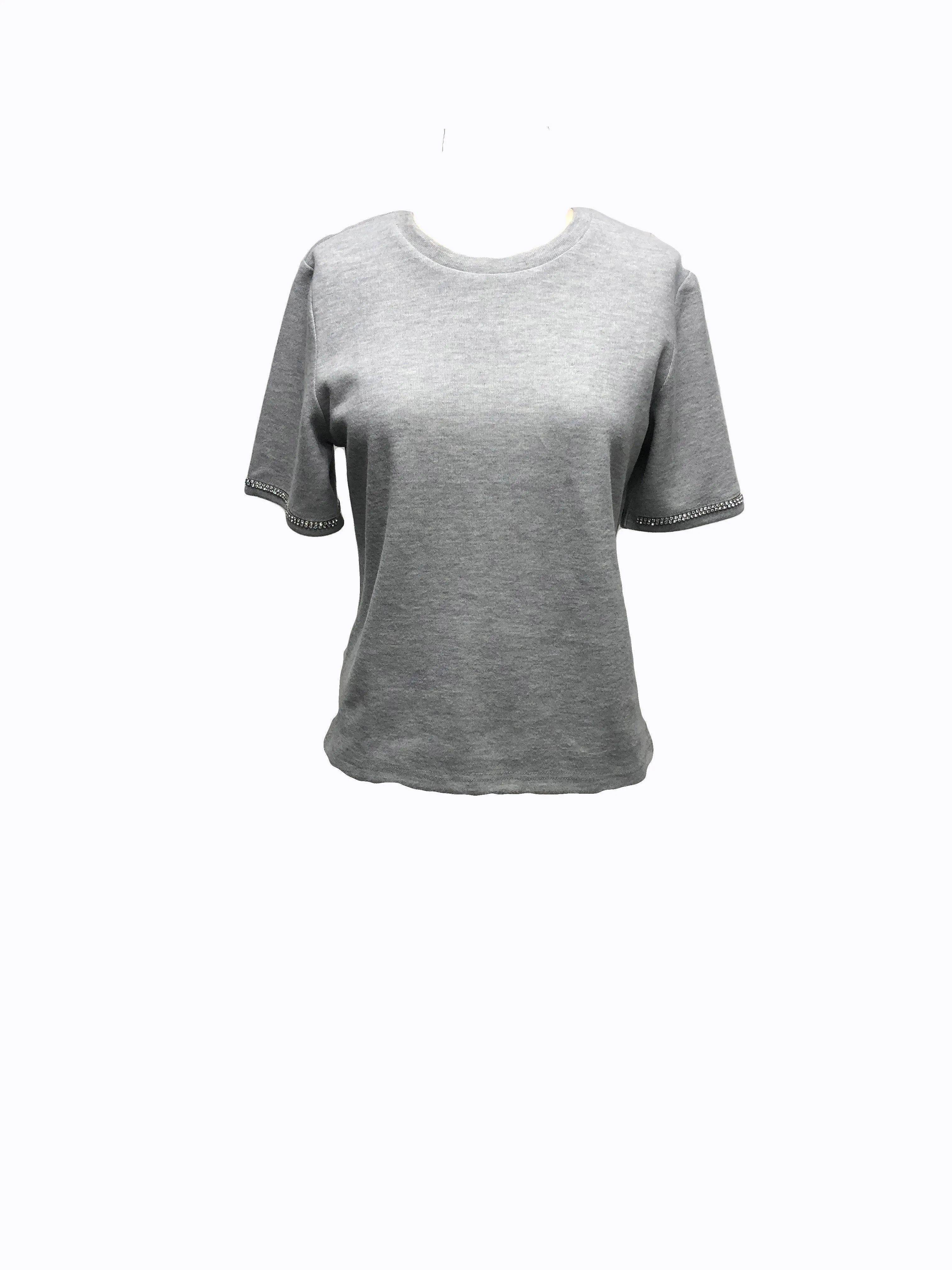 Pre-Order Sophia Diamond Trim Round Neckline Top
