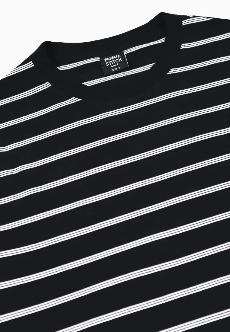 Private Stitch Signature Moustache Striped Tee