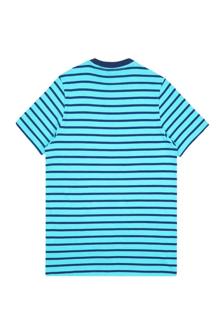 Private Stitch Signature Moustache Striped Tees - Blue