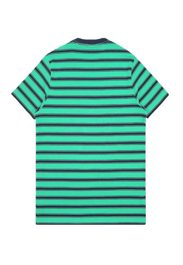 Private Stitch Signature Moustache Striped Tees - Green