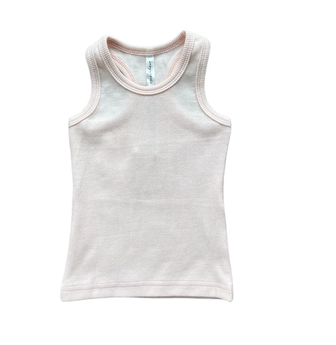Ribbed Tank - Peony