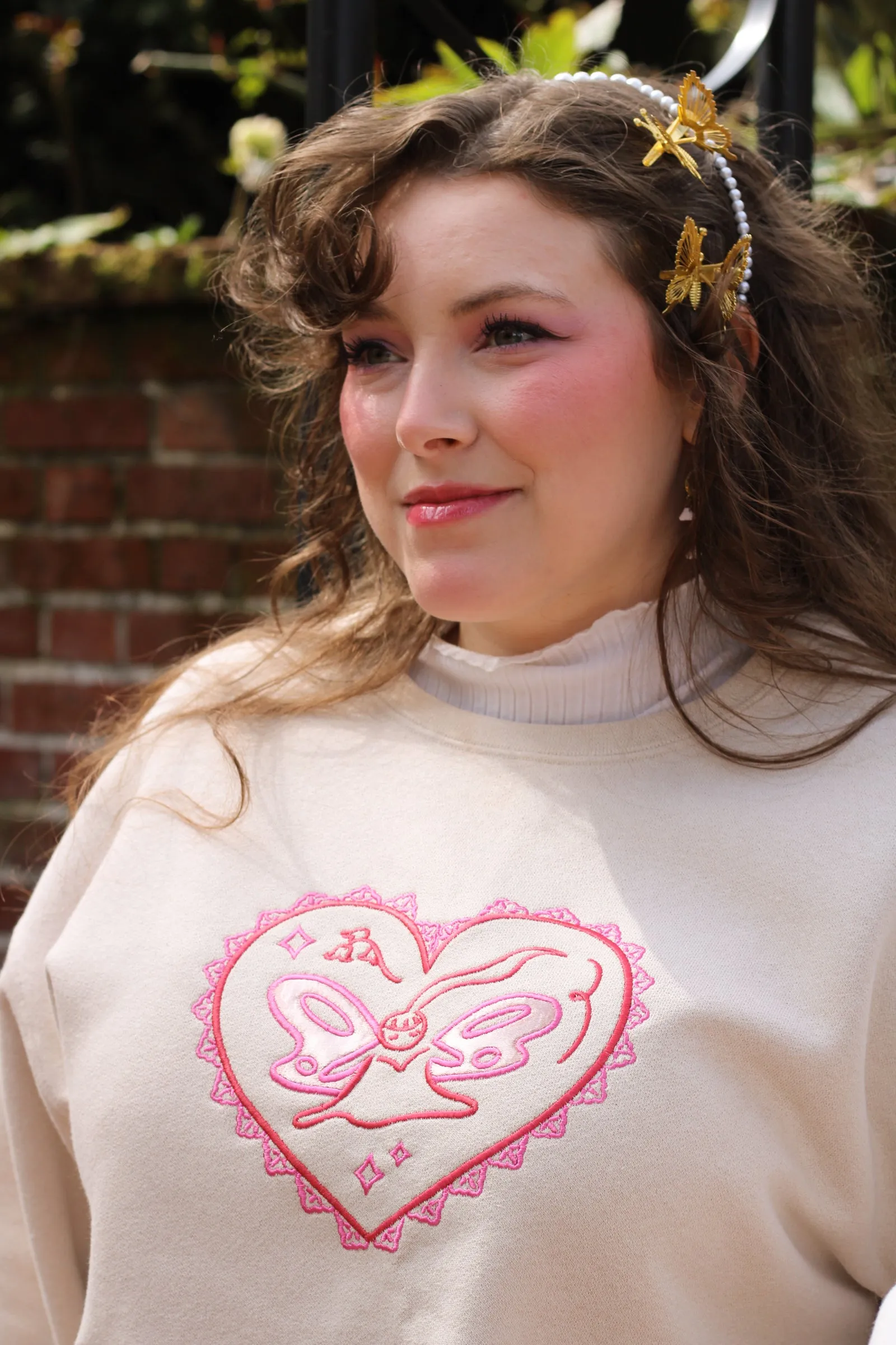 Satin Fairy Embroidered Sweatshirt!