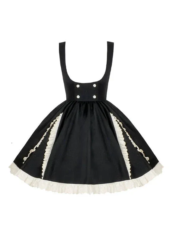 Strap Ribbon Ruffle   Stand Shirt Collar Ruffle Skirt