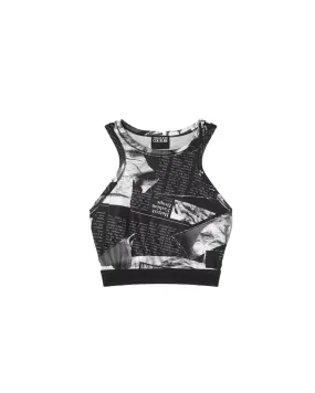 Versace Jeans Couture Graphic Print Crop Top – Bold Editorial Street Style-