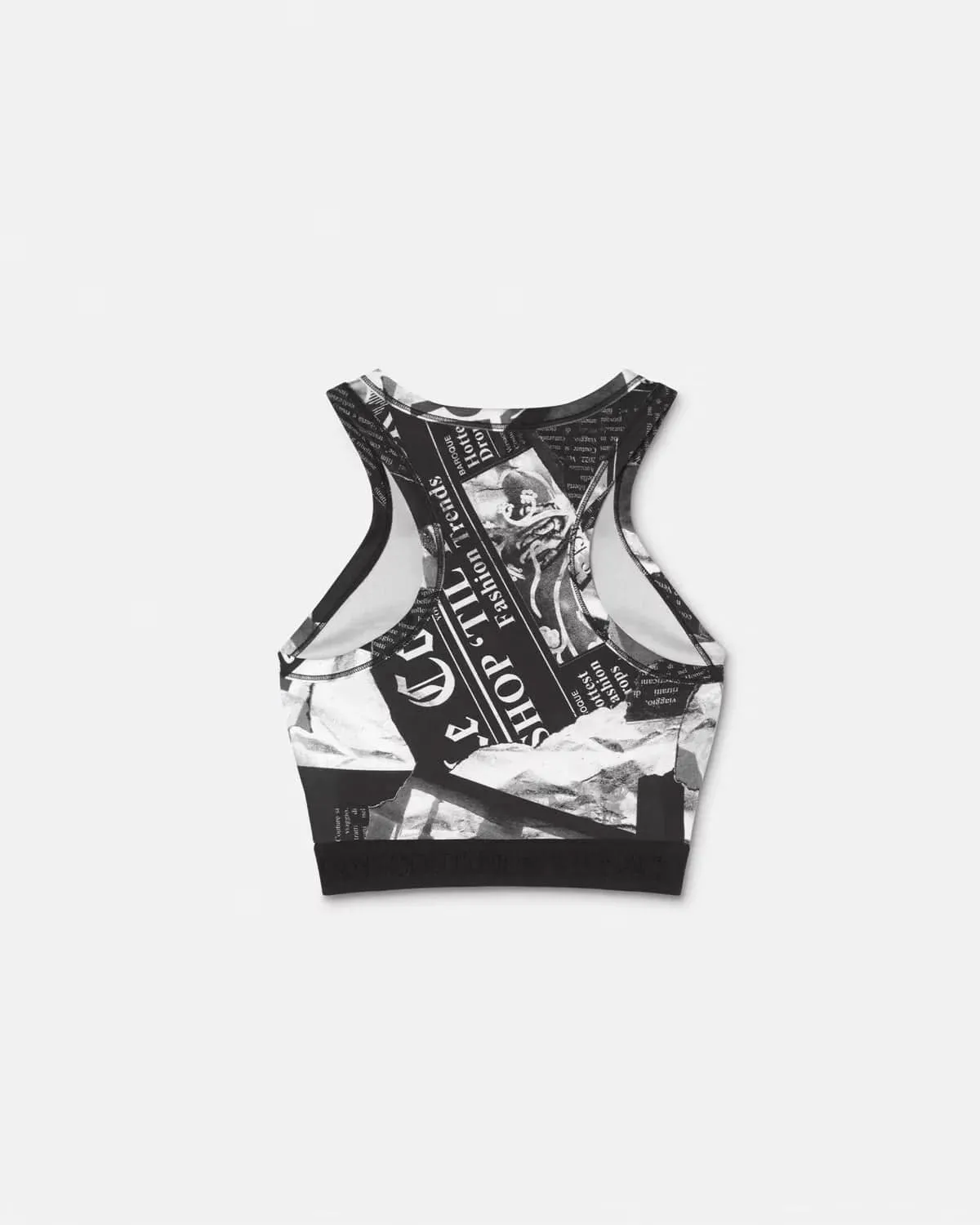 Versace Jeans Couture Graphic Print Crop Top – Bold Editorial Street Style-