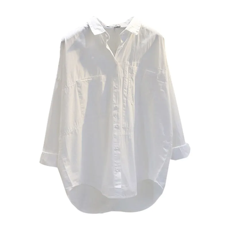 Women's Long Sleeve Solid Color Shirt 549328 XL