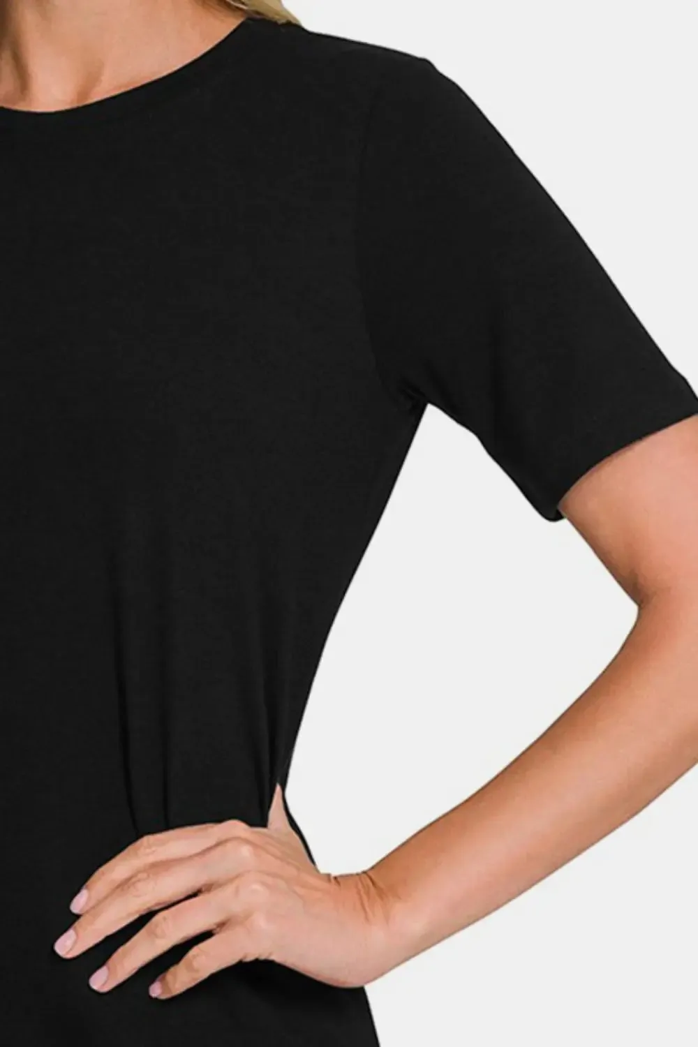 Women's T-shirt-Zenana - Full Size - Crew Neck - Short Sleeve